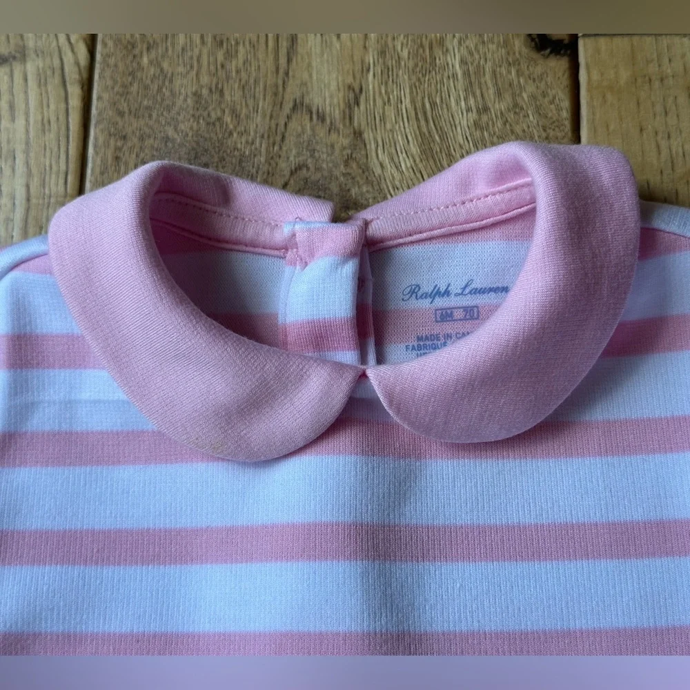 Ralph Lauren Pink Stripe Ponte Dress size 6 Months